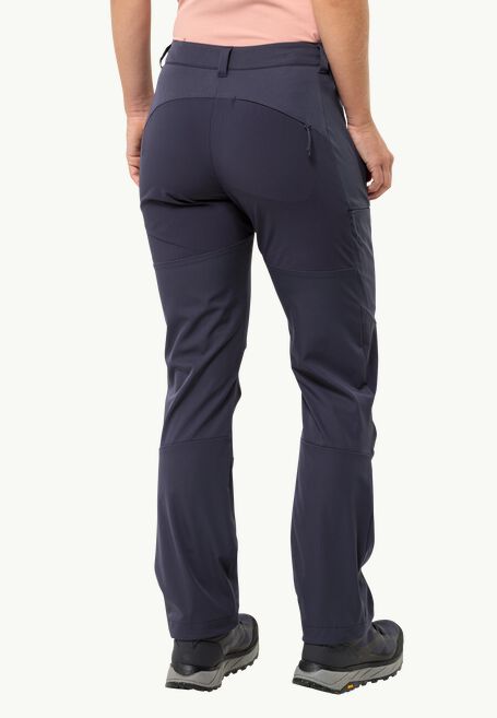 GEIGELSTEIN SLIM PANTS W - graphite 36 - Women's softshell hiking trousers  – JACK WOLFSKIN