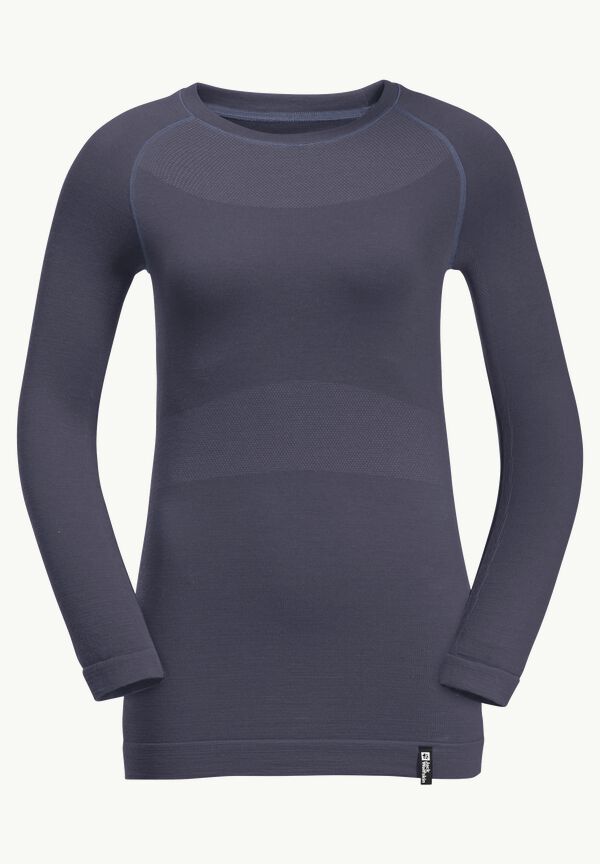 shirt – long-sleeved WOLFSKIN - W XS functional WOOL Women\'s L/S JACK graphite - SEAMLESS Merino wool