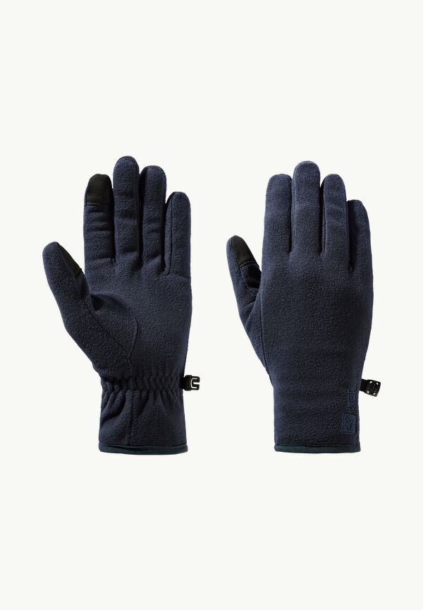 gloves night – M - JACK REAL blue GLOVE WOLFSKIN - Fleece STUFF