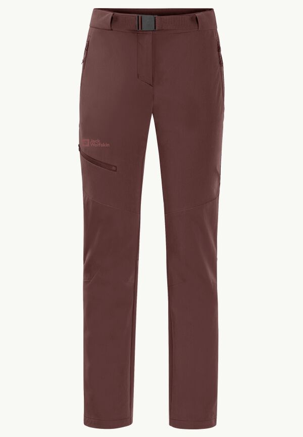HOLDSTEIG PANTS W 44L WOLFSKIN – Women\'s - trousers dark maroon hiking softshell JACK 