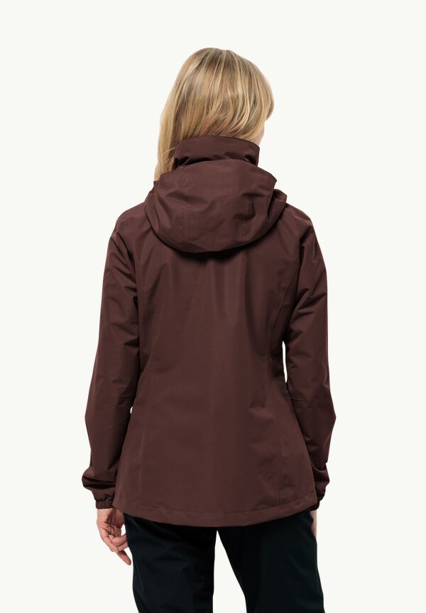 STORMY POINT 2L maroon dark – S jacket Women\'s JACK W - - WOLFSKIN rain JKT