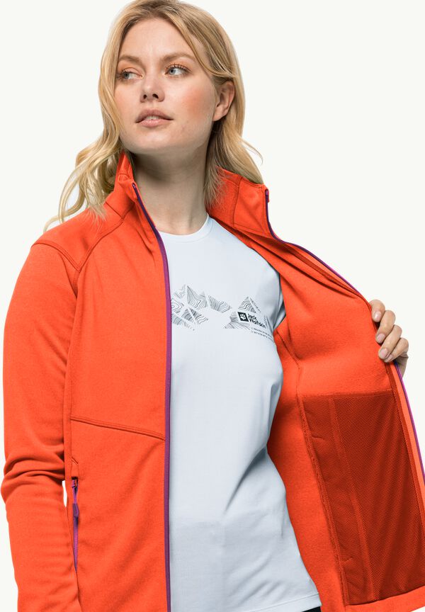 - WOLFSKIN vibrant FZ – - W FORTBERG orange Women\'s jacket S fleece JACK