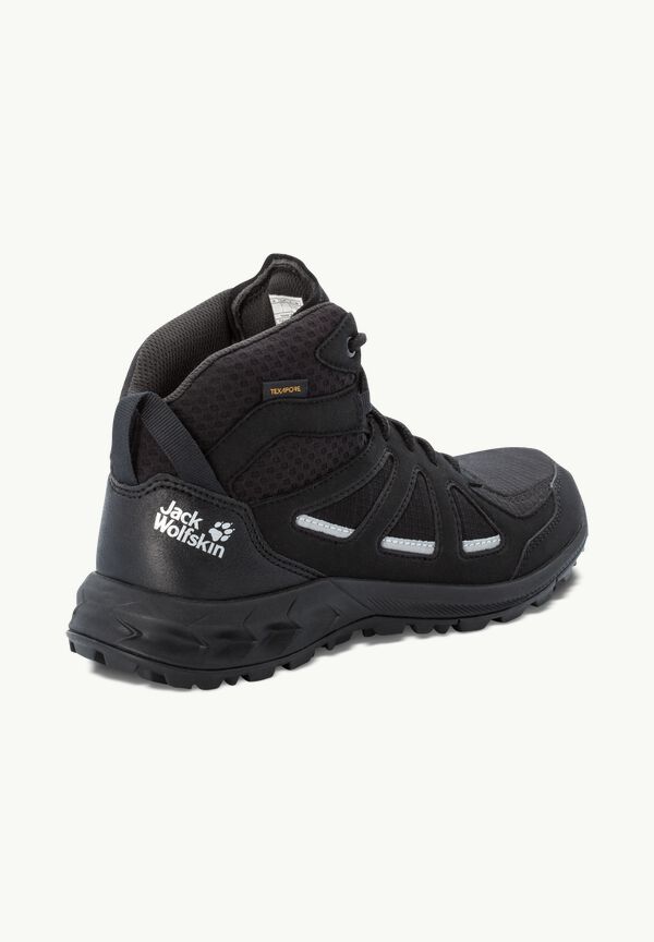 WOODLAND 2 TEXAPORE MID shoes grey – - Women\'s - 40 hiking waterproof JACK black / WOLFSKIN W