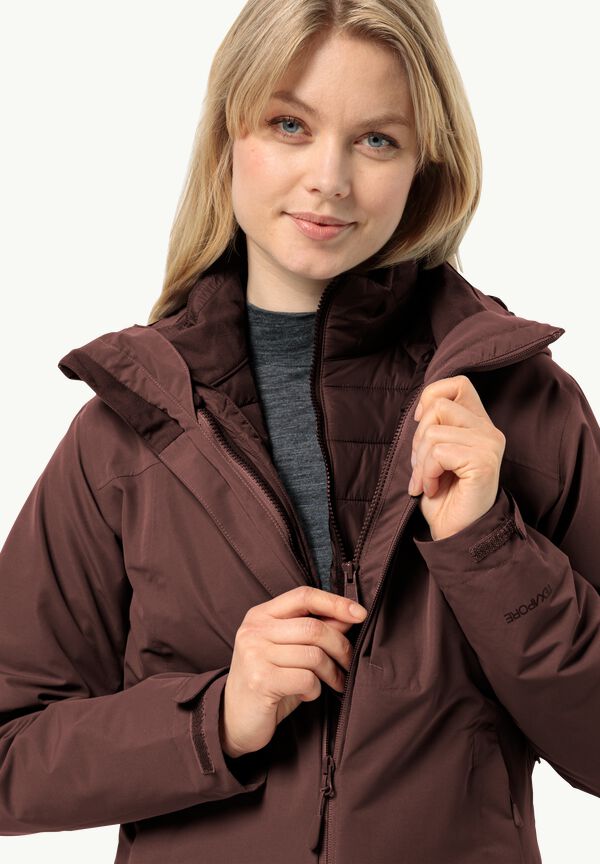 LAPAWA INS JKT maroon W M Women\'s JACK insulating – - - WOLFSKIN dark jacket
