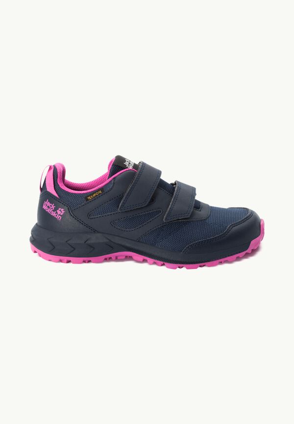 WOODLAND TEXAPORE K Kids\' VC – - WOLFSKIN hiking 34 pink / JACK waterproof shoes LOW blue 
