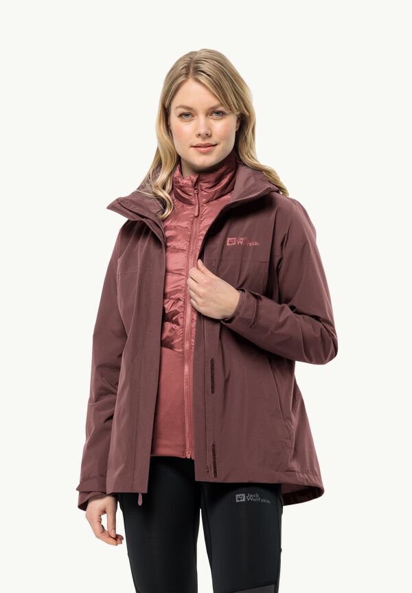 3-in-1 - dark maroon – 3IN1 W - JACK jacket M JKT LUNTAL WOLFSKIN Women\'s