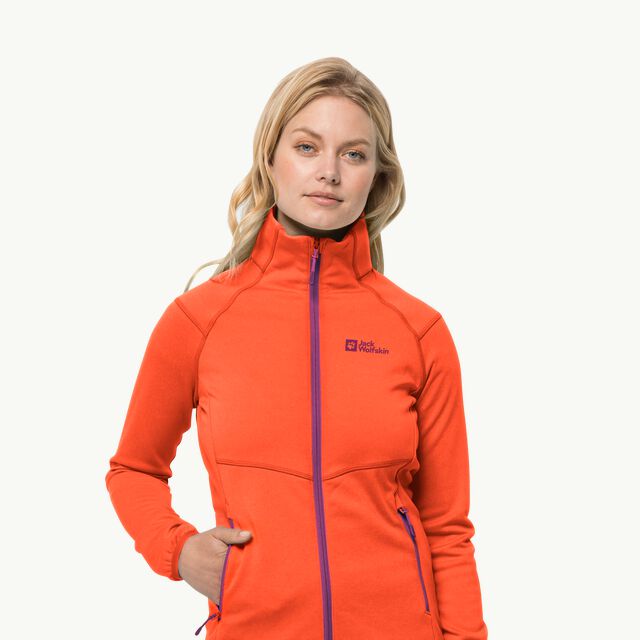FORTBERG FZ W - jacket S fleece Women\'s WOLFSKIN - JACK – vibrant orange
