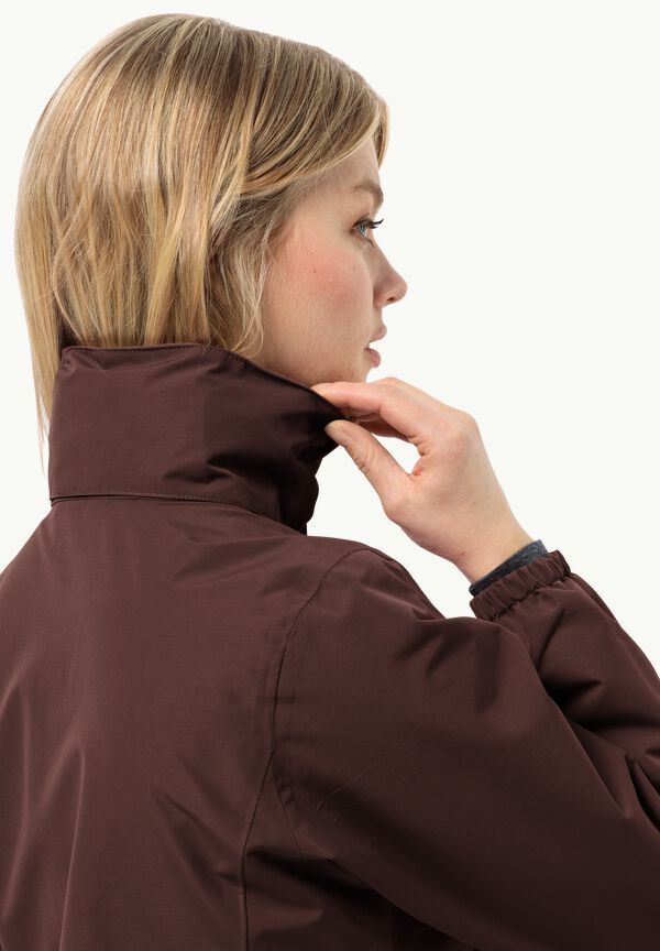 STORMY POINT 2L – WOLFSKIN S JACK maroon - dark JKT rain W - Women\'s jacket