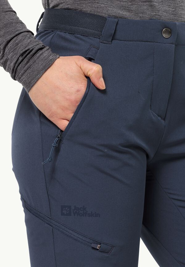 GEIGELSTEIN PANTS blue JACK W WOLFSKIN hiking - night - softshell – 44 trousers Women\'s