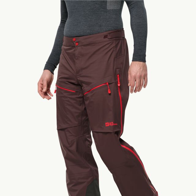 ALPSPITZE PRO 3L PANTS for WOLFSKIN earth – Hardshell trousers - 54 men system ski M red tracking RECCO® with touring JACK 