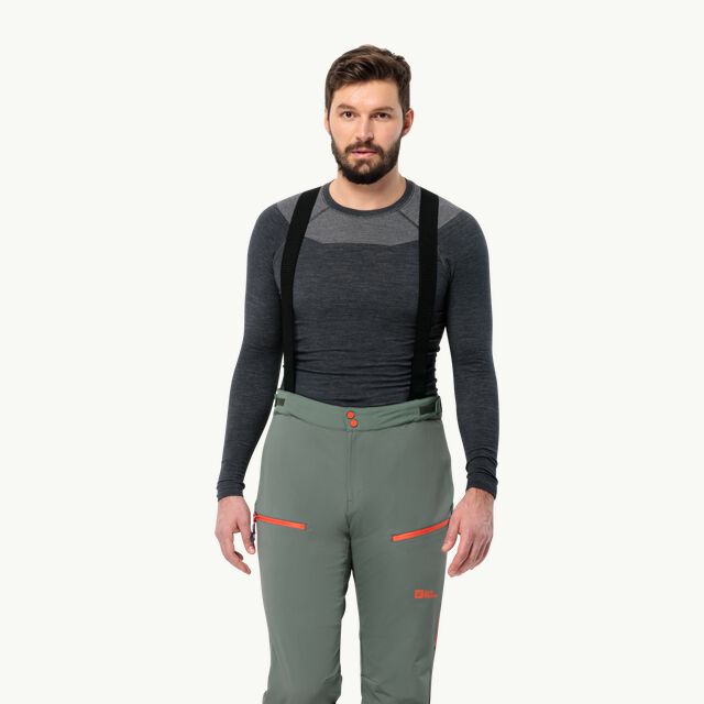 ALPSPITZE PANTS M with JACK hedge RECCO® - touring Ski system – WOLFSKIN men 56 trousers tracking - green
