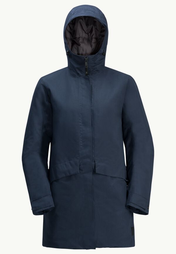TEMPELHOF COAT W coat blue – - Women\'s XS waterproof night WOLFSKIN winter - JACK