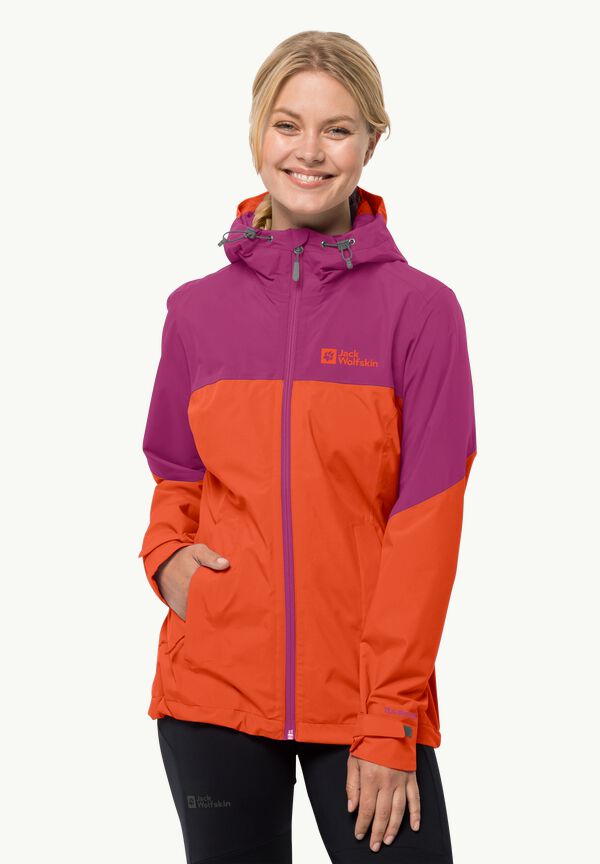 W - M orange 2L jacket WEILTAL Women\'s - JACK JKT – rain vibrant WOLFSKIN