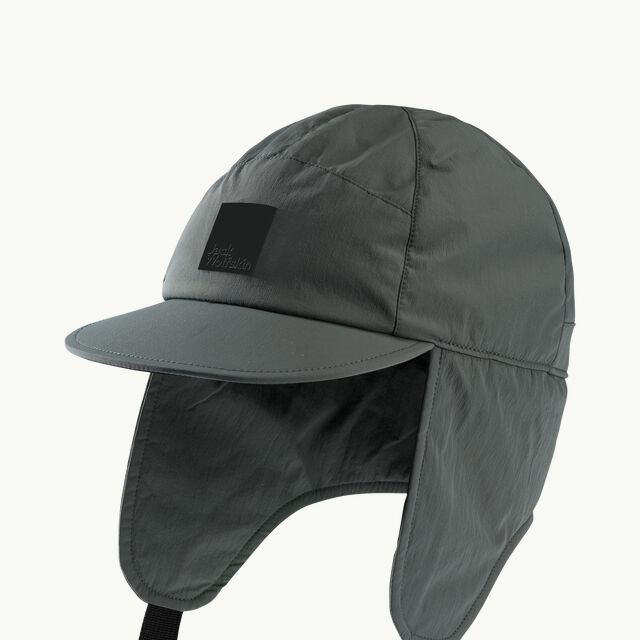 slate - ear – L cap CAP Windproof - green WOLFSKIN JACK WANDERMOOD with flaps baseball