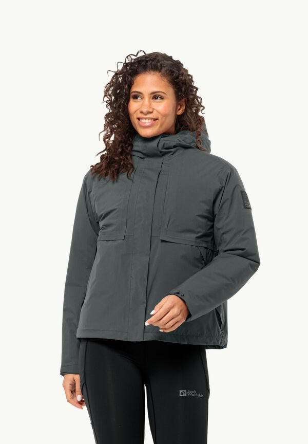 winter waterproof green JACK – - WANDERMOOD - Women\'s JKT W jacket WOLFSKIN L slate
