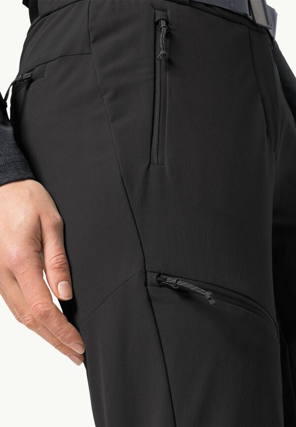 ZIEGSPITZ PANTS W - trousers women Trekking 42 black JACK – - WOLFSKIN softshell