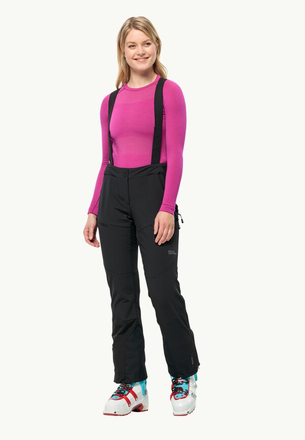 ALPSPITZE PANTS W black women touring trousers – - tracking RECCO® JACK 38 - with Ski WOLFSKIN system