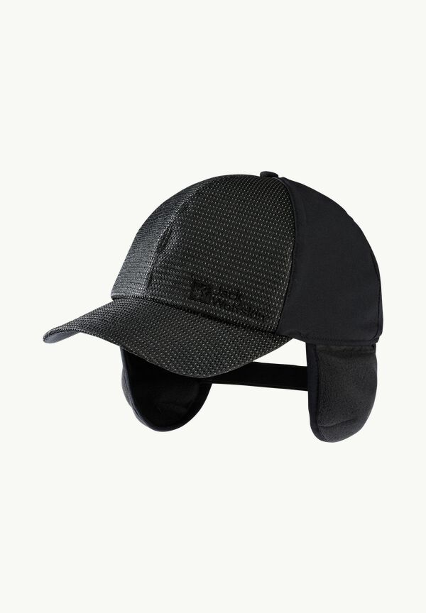 peaked – SHIELD WOLFSKIN - SIZE cap HAWK CAP - black JACK NIGHT Reflective ONE