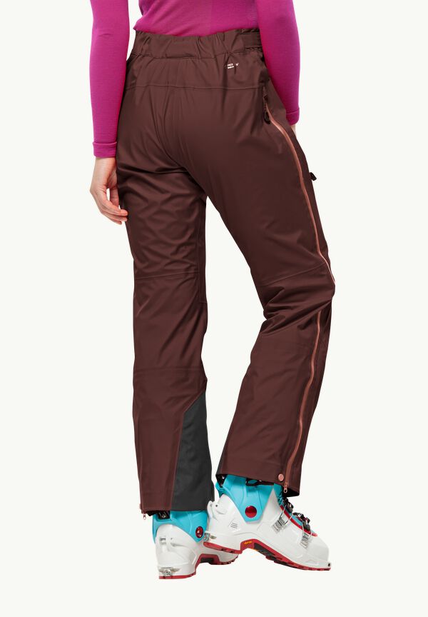 maroon PANTS touring JACK RECCO® 3L for WOLFSKIN ALPSPITZE ski 46 - – dark women PRO with system Hardshell trousers - W tracking
