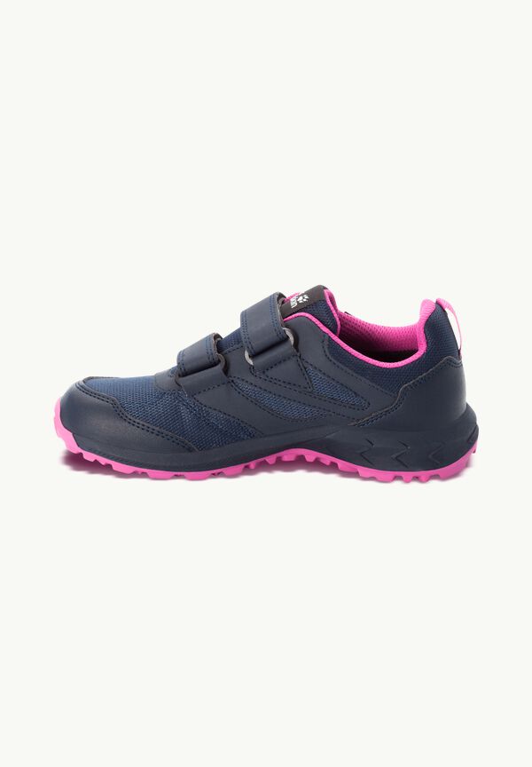 VC K TEXAPORE Kids\' blue WOODLAND - - 34 / – shoes waterproof hiking pink LOW WOLFSKIN JACK
