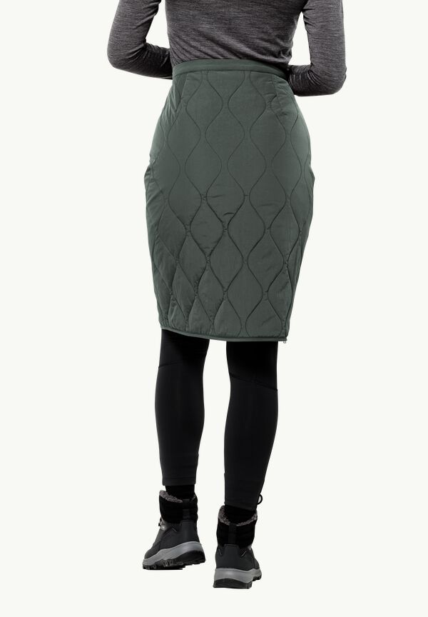 WANDERMOOD SKIRT - skirt W XS WOLFSKIN JACK midi – green slate - Winter women