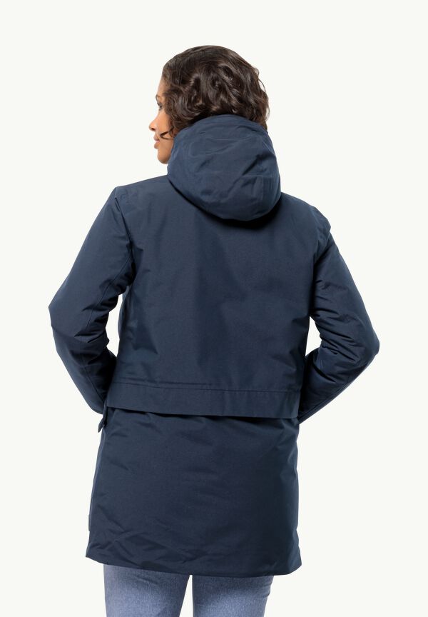 TEMPELHOF COAT W - night - blue JACK winter coat XS WOLFSKIN – Women\'s waterproof