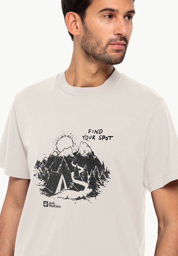 FIND YOUR SPOT T M L T-shirt – organic - white - cotton cotton JACK WOLFSKIN Men\'s