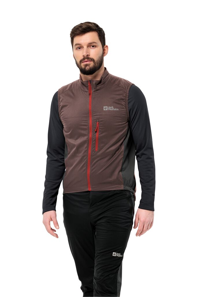 - ALPHA men JACK VEST MOROBBIA gilet M L red WOLFSKIN - cycling Breathable – earth