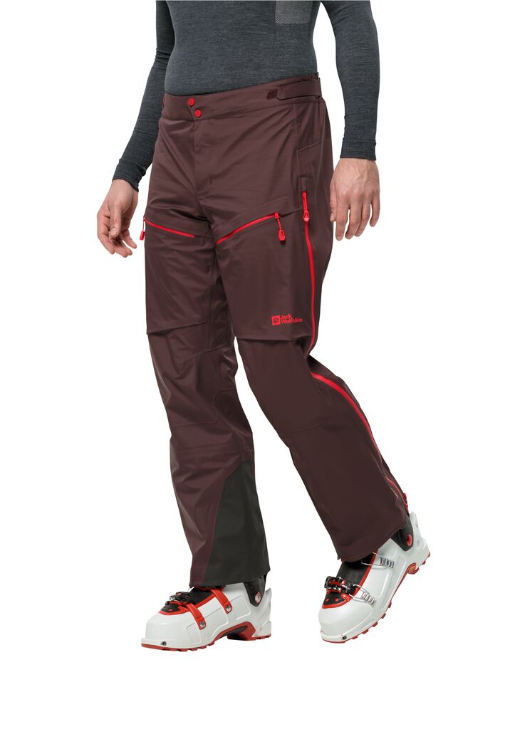 54 for RECCO® - with WOLFSKIN ski ALPSPITZE system PRO touring earth Hardshell red PANTS M tracking men – trousers - 3L JACK