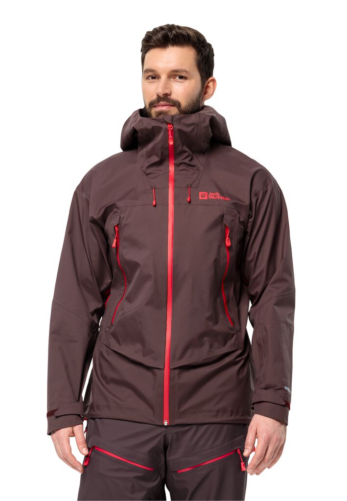 – earth tracking ski for RECCO® Hardshell PRO - men JACK touring ALPSPITZE jacket M system JKT L 3L red - with WOLFSKIN