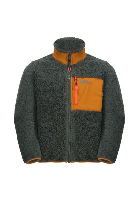 CURL JACK fleece – - Kids\' JACKET jacket K 152 ICE WOLFSKIN - green slate