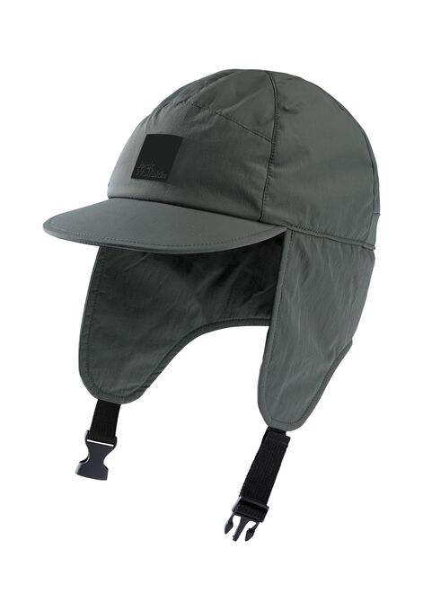 JACK cap - baseball WANDERMOOD slate WOLFSKIN L with flaps CAP ear green - – Windproof