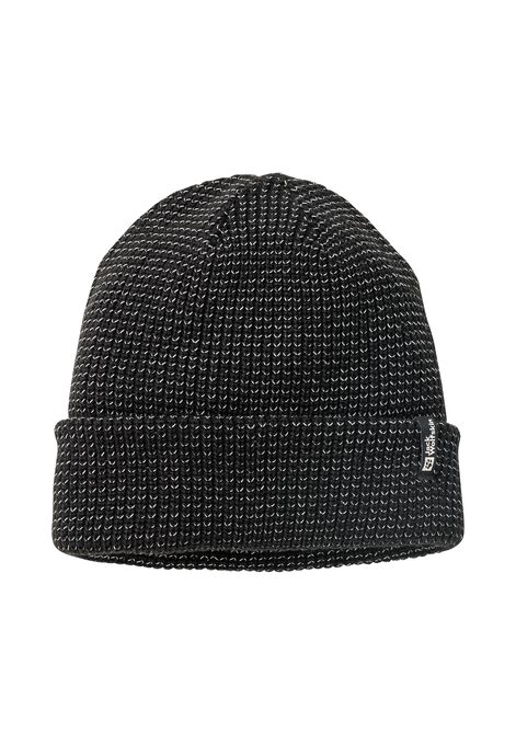 WOLFSKIN - JACK SIZE ONE – BEANIE hat knitted black Reflective - NIGHT HAWK