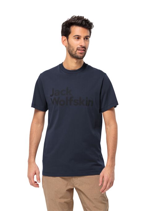 ESSENTIAL LOGO T M - Men\'s T-shirt organic cotton 3XL – night - WOLFSKIN JACK blue